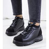D/CEO Sabelia black wedge heeled sneakers Cene