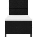 VidaXL Krevet s kutijom opruga s madracem Crna 90x200 cm Tkanina Slike