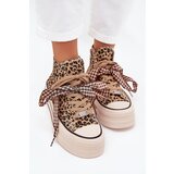 EVENTO Women's Sneakers With Ribbon And Zipper On Platform Panther Mavara | shoptok.hr