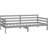  Dnevna postelja z vzmetnico 90x200 cm siva trdna borovina, (20646618) | Shoptok.si