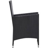  9-dijelni vanjski blagovaonski set od poliratana crni | shoptok.hr