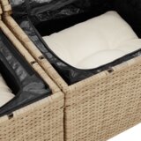 vidaXL 13-delna vrtna sedežna garnitura z blazinami Bež Poli Ratan Akacija, 3-delni vrtni jedilni set z blazinami Bež Poli Ratan Akacija | Shoptok.si