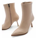 Marjin Ankle Boots - Beige - Stiletto Heels