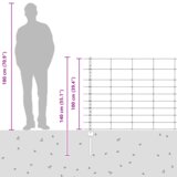 vidaXL Stupovi ograde 22 kom U-kanal 100 cm Galvanizirani čelik | shoptok.hr