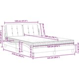  Krevet s madracem crno-bijeli 120 x 200 cm od umjetne kože | shoptok.hr