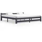 Maison Chic Posteljni okvir - Dvoposteljna postelja - Zakonska postelja temno siv iz trdne borovine 200x200 cm-J5630, (21766912) | Shoptok.si