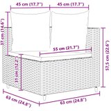  4-dijelni set vrtnih sofa od poliratana s jastucima sivi | shoptok.hr