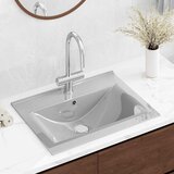 Umivaonik sa zaštitom od prelijevanja 60x46x16 cm keramički srebrni | shoptok.hr