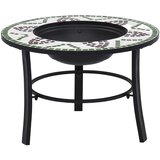 vidaXL Mozaična posuda za vatru zelena 68 cm keramička | shoptok.hr