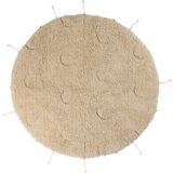  Krem periv/ručno rađen pamučan okrugao tepih ø 100 cm Moon Multishape – | shoptok.hr