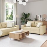  Kavč 2 pcs krema Mešanica lanenega blaga, (5000137850) | Shoptok.si
