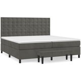  The Living Store Box spring postelja z vzmetnico temno siva 200x200 cm žamet - Box Spring Postelja, (21449992) | Shoptok.si