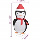  Ukrasna božićna figura pingvina LED luksuzna tkanina 180 cm | shoptok.hr