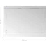  Stensko ogledalo 60x40 cm steklo, (20798261) | Shoptok.si