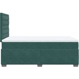 vidaXL Box spring postelja z vzmetnico temno zelena 120x200 cm žamet | Shoptok.si