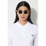 Fred Perry Pamučna majica dugih rukava boja: bijela, s aplikacijom, M6006.100