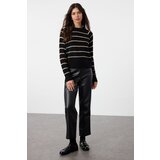 Trendyol stone glitter striped knitwear sweater Cene