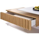 Boxxx klubska miza, bela, hrast artisan | Shoptok.si