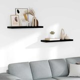  Plutajuće zidne police 2 kom sjajne crne 80 x 23,5 x 3,8 cm MDF | shoptok.hr