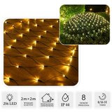  LED svjetleća zavjesa mreža 256 lampica toplo bijelo svjetlo 2 × 2 m | shoptok.hr