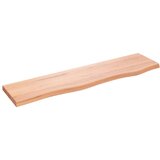  Zidna polica svjetlosmeđa 80 x 20 x 2 cm od obrađene hrastovine | shoptok.hr