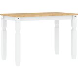 Maison Chic Jedilna miza - Kuhinjska miza - Jedilni stol Corona bela 112x60x75 cm trdna borovina, (21715131) Cene