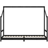  Okvir za dječji krevet crni 2x(80x200) cm masivna borovina | shoptok.hr