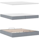 vidaXL okvir kreveta s madracima svijetlosivi 200x200cm od tkanine | shoptok.hr