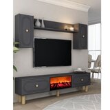 Hanah home tv polica polen bohem fireplace anthracite | Eponuda.com