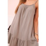 Kesi Włoski Women's muslin dress with straps and frill fango | shoptok.hr