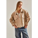 Bianco Lucci Women's Double Big Pocket Leather Jacket | shoptok.hr