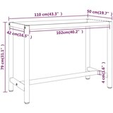 vidaXL Okvir za delovno mizo mat črn in mat rdeč 110x50x79 cm kovinski Cene