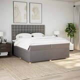  Krevet s oprugama i madracem smeđesivi 200x200 cm od tkanine | shoptok.hr