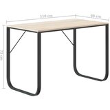  Računalniška miza črna in hrast 110x60x73 cm iverna plošča, (20608809) | Shoptok.si