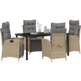 vidaXL set 5 kosov vrtne jedilne garniture bež | Shoptok.si