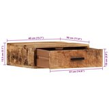  Stenska nočna omarica 40x30x13,5 cm trden mangov les | Shoptok.si