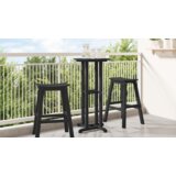 vidaXL Bar Stol Crni 55x55x107 cm HDPE | shoptok.hr