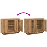 vidaXL Sideboard artisian hrast 92x35x75 cm konstruiran les | Shoptok.si