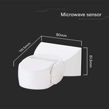  spoljni mikrotalasni senzor pokreta 180° 230V IP65 beo | Eponuda.com