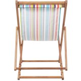 The Living Store Zložljiv stol za na plažo blago in lesen okvir večbarven - Stol Za Na Plažo, (21493614) | Shoptok.si