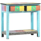 Maison Chic Ročno barvana konzolna miza - miza ob steni 80x35x75 cm trden mangov les, (21786229) Cene