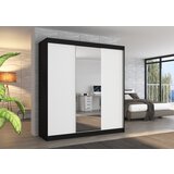ADRK GARDEROBNA OMARA SANTIAGO 200 CM (VE BARV)-rna/Bela | Shoptok.si