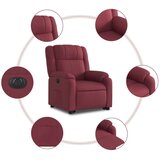  Električni naslonjač na podizanje od tkanine boja vina | shoptok.hr