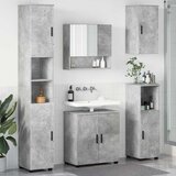  Set namještaja za kupaonicu Zidne s vratima 5 pcs Betonski sivi | Eponuda.com