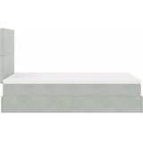  Okvir za krevet s madracima svjetlosivi 120x190 cm baršunasti | shoptok.hr