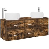 Set namještaja za kupaonicu 3 kom. Dimljeni hrast Smeđa 49.5 x 44.5 x 66 cm | shoptok.hr