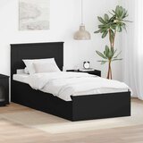  Okvir za krevet Crna 90 x 190 cm Konstruirano drvo - Crna 90 x 190 cm u