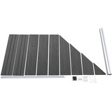  Set panela za ogradu WPC 792 x (105 - 186) cm crni | shoptok.hr