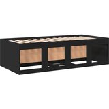  Dnevni krevet s ladicama bez madraca crni 100 x 200 cm | Eponuda.com