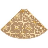  Luksuzna podloga za božićno drvce s čarapom žuta 150 cm tkanina | shoptok.hr